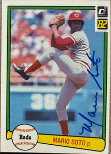 Mario Soto Autographed 1982 Donruss #103 Cincinnati Reds Card