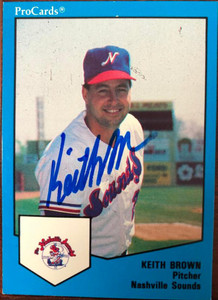 Keith Brown Autographed 1989 Pro Cards #1296