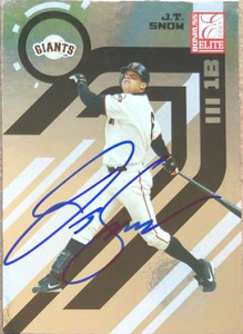 J.T. Snow Autographed 2005 Donruss Elite #123