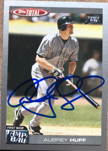 Aubrey Huff Autographed 2004 Topps Total Silver #20