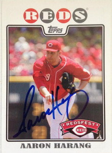 Aaron Harang Autographed 2009 Topps Redsfest Exclusive #39