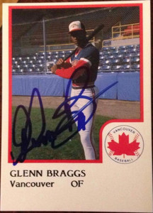 Glenn Braggs Autographed 1986 Pro Cards #5