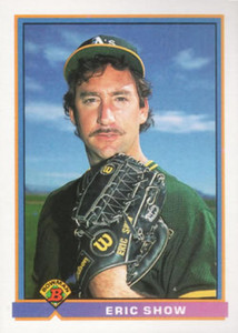 1991 Bowman #223 Eric Show VG Oakland Athletics 