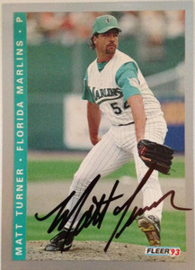 Matt Turner Autographed 1993 Fleer Final Edition #F-72