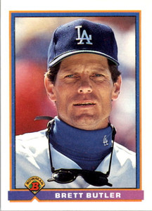 1991 Bowman #597 Brett Butler VG Los Angeles Dodgers 