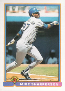 1991 Bowman #602 Mike Sharperson VG Los Angeles Dodgers 