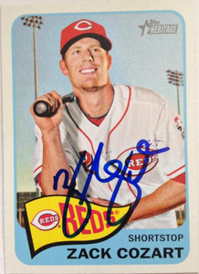 Zack Cozart Autographed 2014 Topps Heritage #339