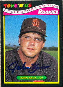 John Kruk Autographed 1987 Topps Toys R US Rookies #17 San Diego Padres Card