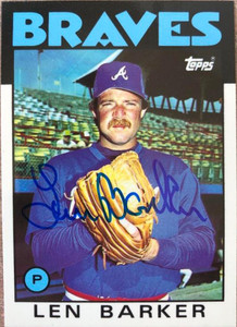 Len Barker Autographed 1986 Topps Tiffany #24