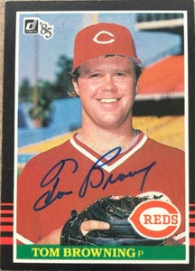 Tom Browning Autographed 1985 Donruss #634