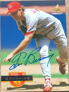 Tom Browning Autographed 1994 Pinnacle #335