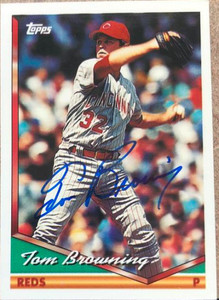 Tom Browning Autographed 1994 Topps #619