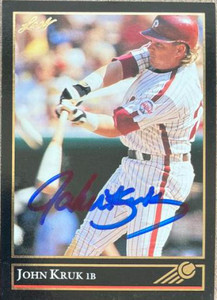 John Kruk Autographed 1992 Donruss Gold Leaf Stars #8 Philadelphia Phillies Card