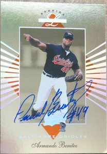 Armando Benitez Autographed 1994 Leaf Limited Rookies #74 Baltimore Orioles Card