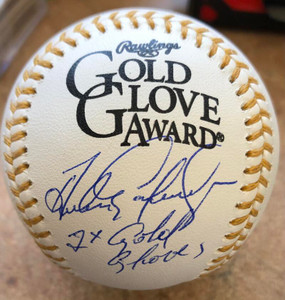 Andres Galarraga Autographed Rawlings Official Gold Glove Baseball 2 X Gold Gloves  Andres Galarraga Autographed Rawlings Official Gold Glove Baseball 2 X Gold Gloves