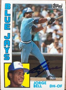 George Bell Autographed 1984 Topps #278 Toronto Blue Jays Card