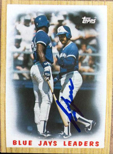 George Bell Autographed 1987 Topps #106 Toronto Blue Jays Leaders 