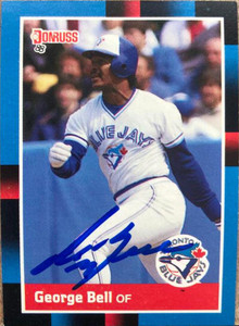George Bell Autographed 1988 Donruss #656