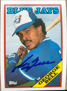 George Bell Autographed 1988 Topps #590