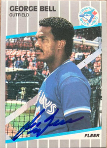 George Bell Autographed 1989 Fleer #226