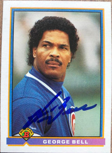 George Bell Autographed 1991 Bowman #418