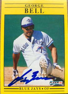 George Bell Autographed 1991 Fleer #169