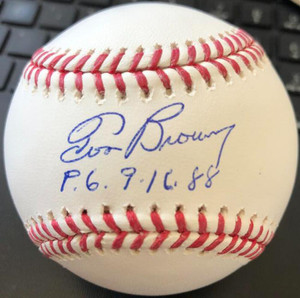 Tom Browning Autographed PG 9-16-88 Inscribed ROMLB Baseball 