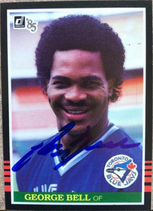 1985 Fleer - George Bell #100 (Outfielder) - Autographed B…
