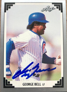 George Bell Autographed 1991 Leaf #389