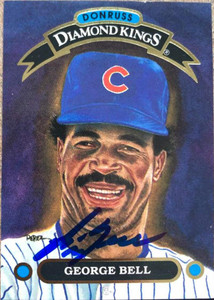 George Bell Autographed 1992 Donruss Diamond Kings #DK-7