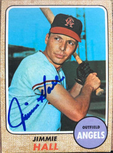 Jimmie Hall Autographed 1968 Topps #121 VERY TOUGH 