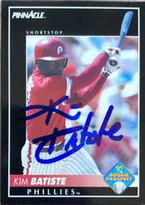 Kim Batiste Autographed 1992 Pinnacle #266