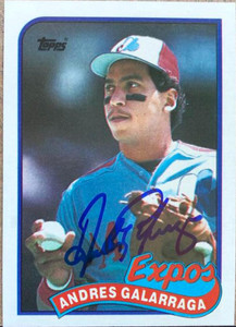Andres Galarraga Autographed 1989 Topps #590