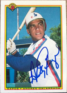 Andres Galarraga Autographed 1990 Bowman #113