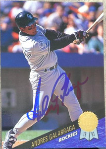Andres Galarraga Autographed 1993 Leaf #322