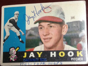 Jay Hook Autographed 1960 Topps #187