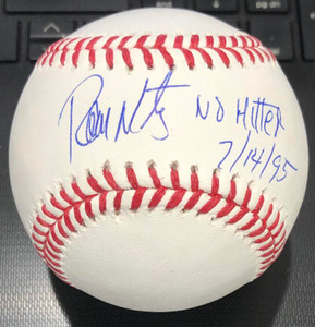 Ramon Martinez Autographed ROMLB Baseball No-Hitter 7/14/95  