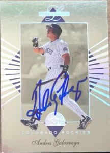 Andres Galarraga Autographed 1994 Leaf Limited #102