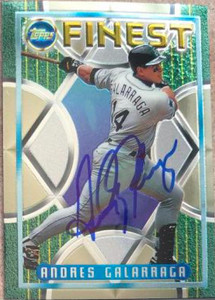 Andres Galarraga Autographed 1995 Topps Finest #69