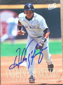 Andres Galarraga Autographed 1996 Fleer Ultra #189