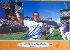 Andres Galarraga Autographed 1996 Upper Deck #65