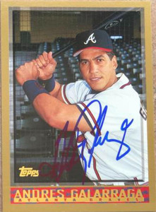 SOLD 117296 Andres Galarraga Autographed 1998 Topps #295
