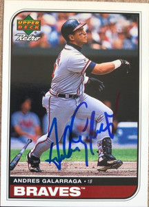 Andres Galarraga Autographed 1998 Upper Deck Retro #6