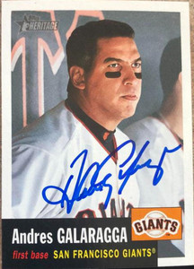 Andres Galarraga Autographed 2002 Topps Heritage #81