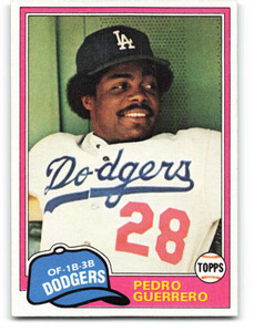 SOLD 15858 1981 Topps #651 Pedro Guerrero VG Los Angeles Dodgers 