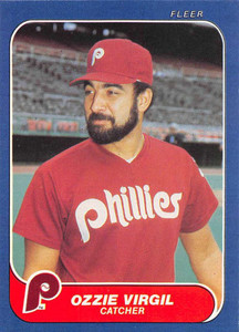 1986 Fleer #456 Ozzie Virgil VG Philadelphia Phillies 