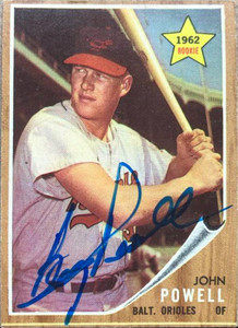 SOLD 117315 Boog Powell Autographed 1962 Topps #99 Rookie Card 