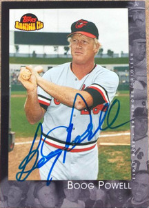 SOLD 117350 Boog Powell Autographed 2001 Topps American Pie #12