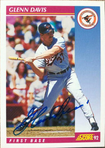 Glenn Davis Autographed 1992 Score #615