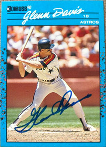 Glenn Davis Autographed 1990 Donruss Best of the NL #65